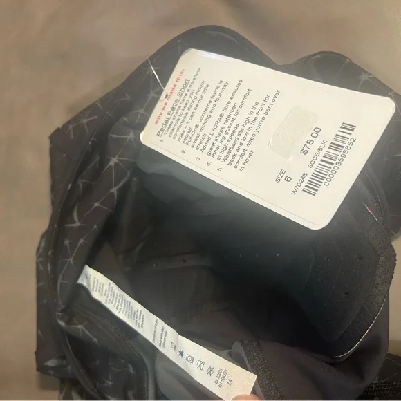 Lululemon New 6 Pedal Pace Short Chamois bike Cycling NWT Spin Star Crushed - Picture 6 of 8